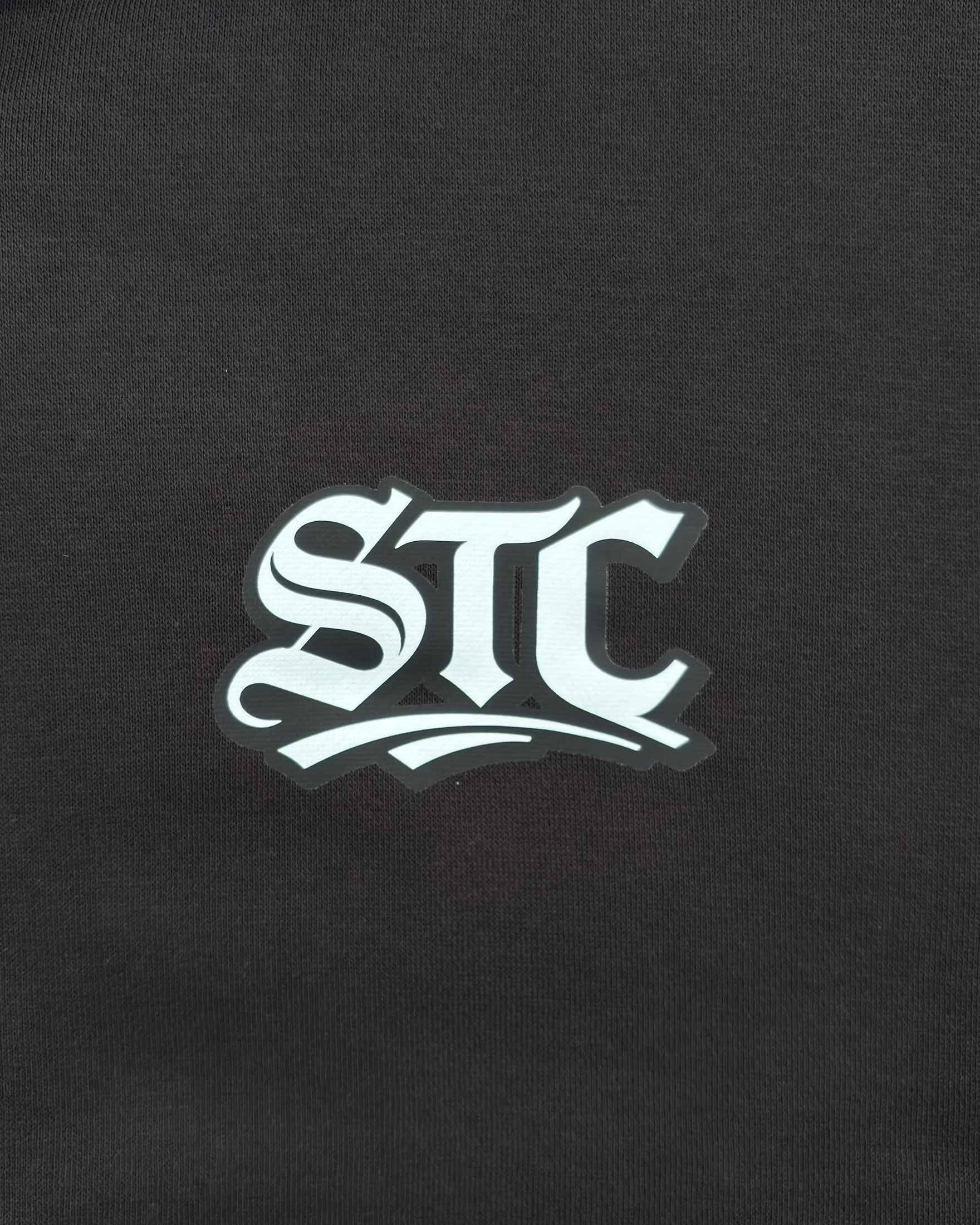 Save the Classics Logo auf Zip Hoodie Schwarz
