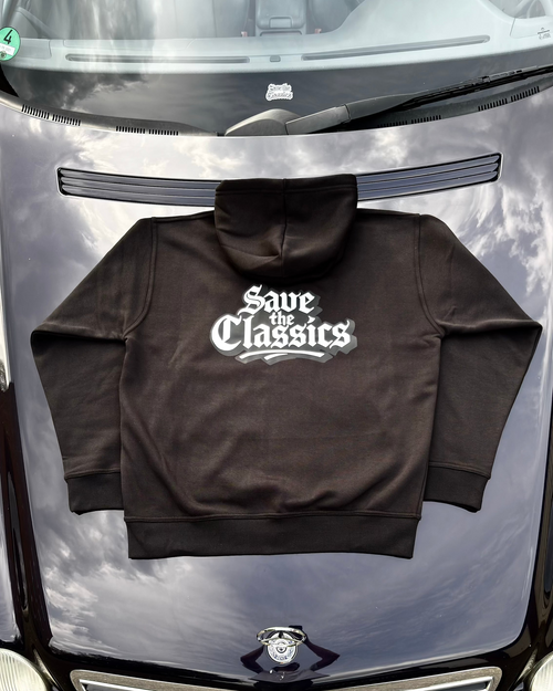 Save the Classics Zip Hoodie Schwarz Rückseite